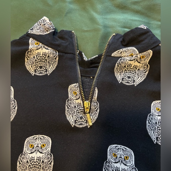 EUC - Sweet & Spooky H&M Owl Print Top - Picture 5 of 13